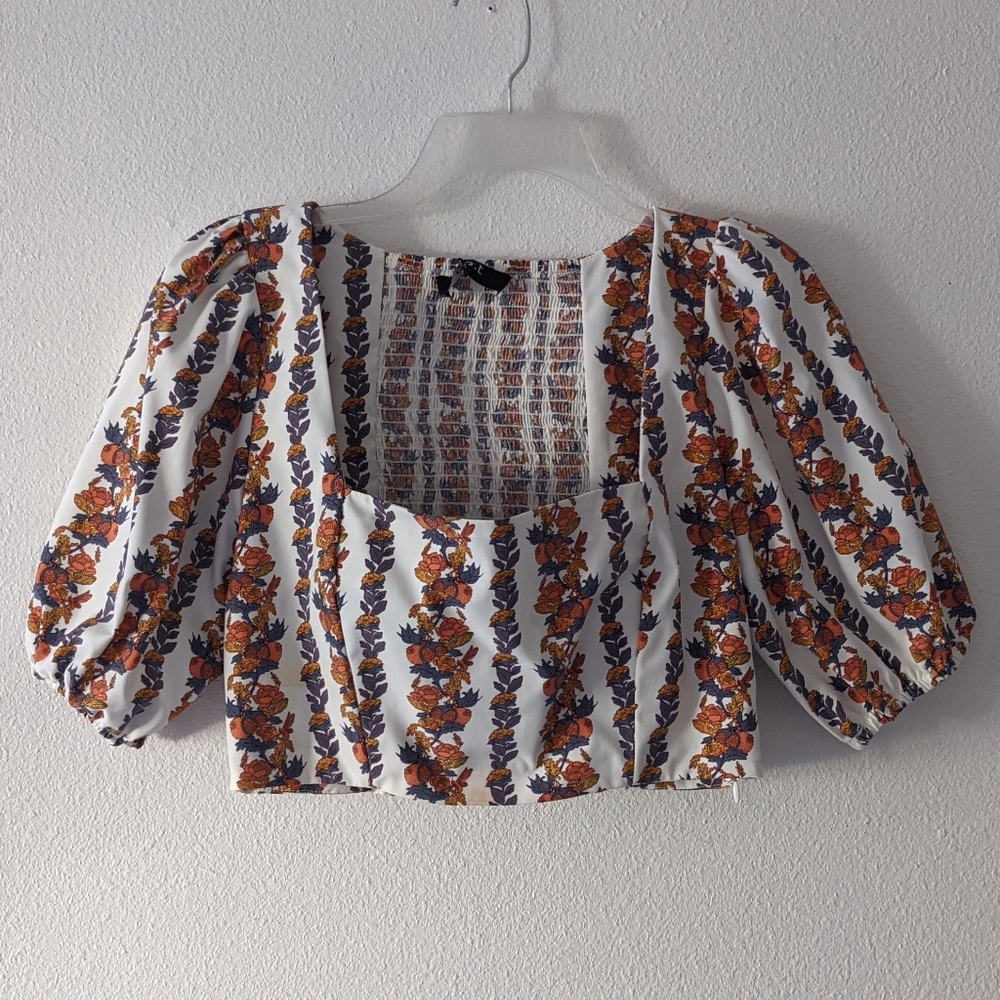 {OPT} Brand New Crop Floral Top